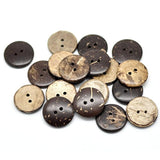100 Pieces Natural Coconut Shell Two-Holes Buttons Sewing Accessories