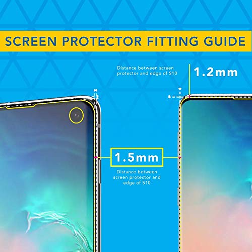 (2 Pack) for Samsung Galaxy S10 Screen Protector MilitaryShield Max Coverage HD Clear Film - Made in USA