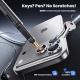 For Iphone 17 Pro Max/17 Pro Camera Lens Protector - [Top 9H+ Tempered Glass - 12Ft Military Grade] Hd Invisible Fit Camera Screen Protector Cover Accessories Case Friendly?Silver