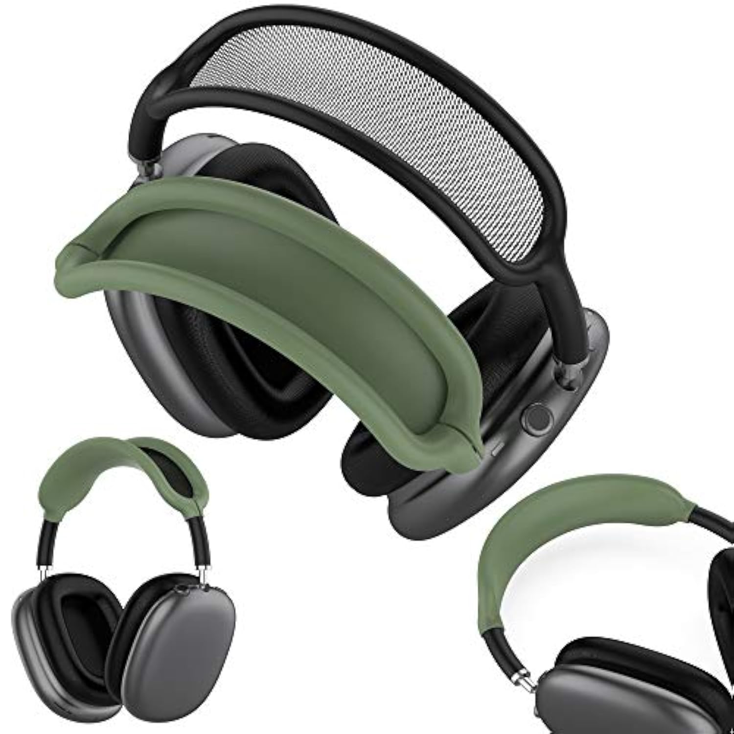 Headband Cushion Cover Case Compatible With Apple Airpods Max Wireless Headphone,Washable Soft Durable Silicone Dustproof Easy To Install Diy No Tool Needed For Airpods Max Accessories(Green)