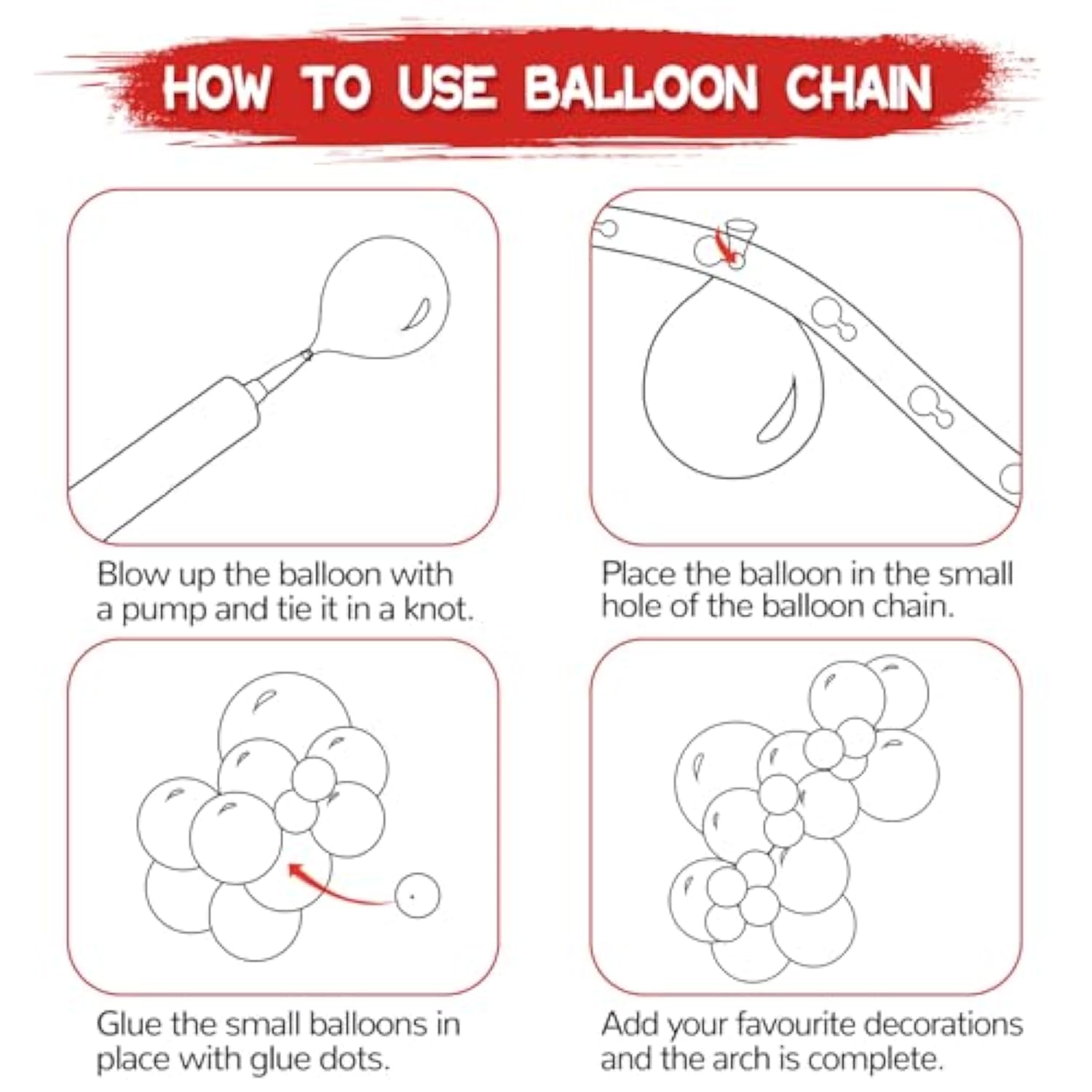 134Pcs Red Balloon Arch Kit – 5–18" Balloons for Birthday, Wedding & Party Decorations