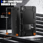 Case For Samsung Galaxy Tab A9+/A9 Plus 11” 2024 Model (Smx210/X216/X218), Heavy Duty Shockproof Rugged High Impact Protective Case, Black