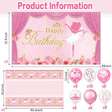 50 Pcs Ballerina Birthday Party Supplies Ballerina Tablecloths Ballet