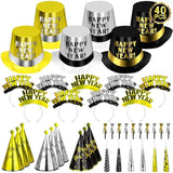 40pc New Year’s Eve Party Supplies for 20 with Hats, Headbands & Noise Makers
