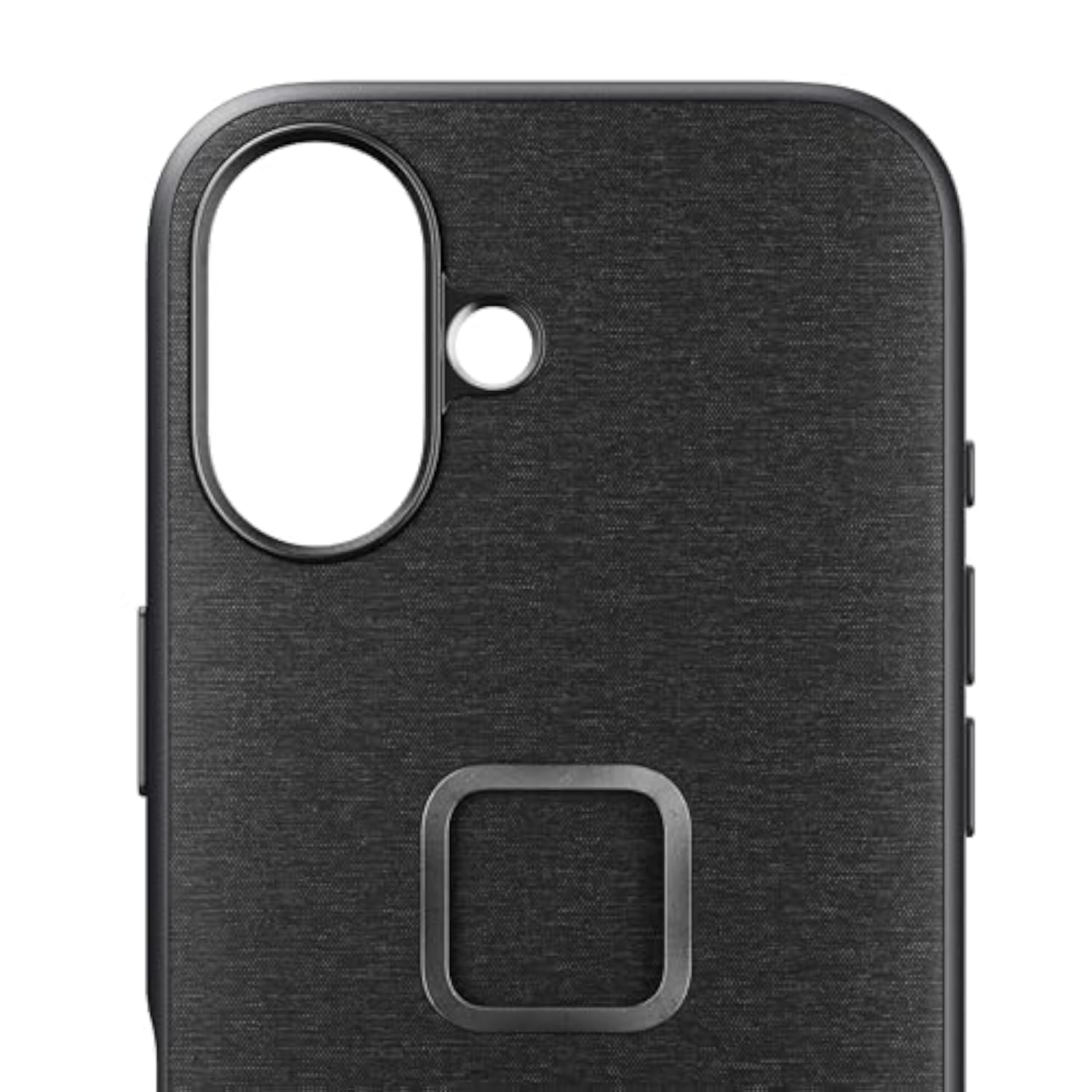 Peak Design Mobile Everyday Phone Case for iPhone 16 - Charcoal - Slim Profile - Drop Protection - Weatherproof Fabric Shell - SlimLink Connects to Mobile Mounts & Gear Gray