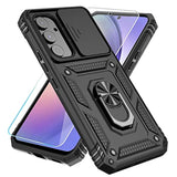 Phone Case For Samsung Galaxy A54 5G Case With Hd Screen Protector & Slide Camera Cover & Kickstand, Samsung A54 5G Case [Military-Grade] Phone Case For Samsung Galaxy A54 5G (Black)