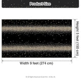 Fabric Champagne Gold Tablecloth - 9Ft X 5Ft (274Cm X 150Cm) - Black Gold Party Decoration - Graduation, Birthday, Anniversary, Promotion, New Year Eve Nye - Machine Washable - Reusable