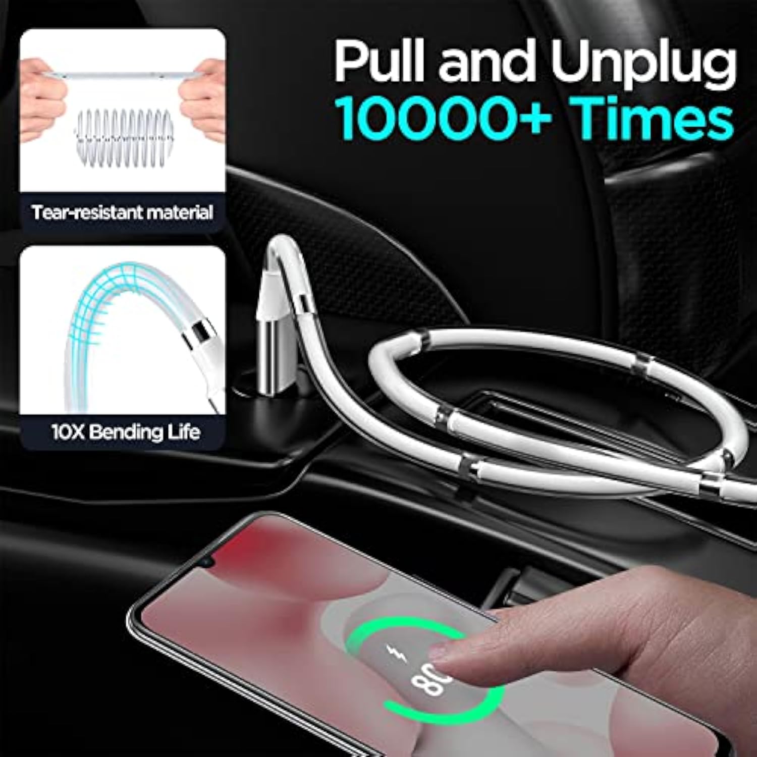 Magnetic Charging Cable,Type C To Type C (3.3 Ft) Super Organized Charging Mag