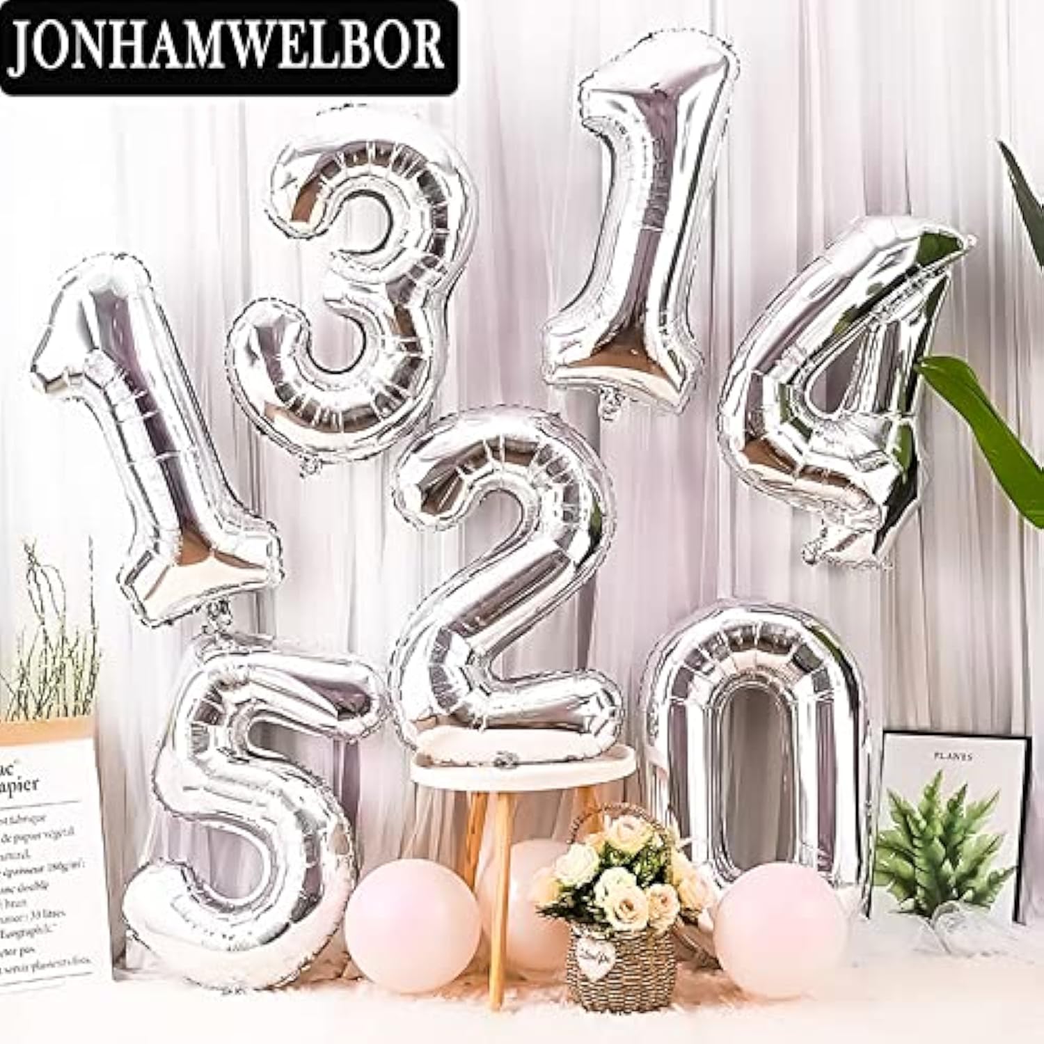 40 Number Balloons Gold Big Foil Mylar Giant Jumbo 40 Balloons For Men Women 40Th Birthday Party Supplies 40 Anniversary Events Decorations