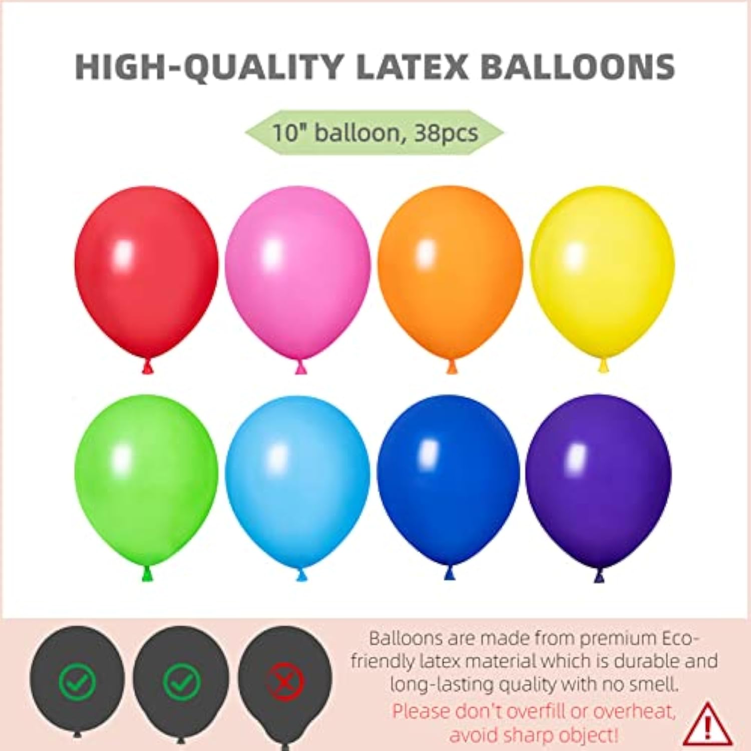 Balloon Column Kit Set Of 2 With Balloons Included - Balloon Stand With Base, And Pole,Balloon Tower Backdrop Decoration For Wedding, Baby Shower, Birthday Party, Or Bachelorette Parties (Rainbow)