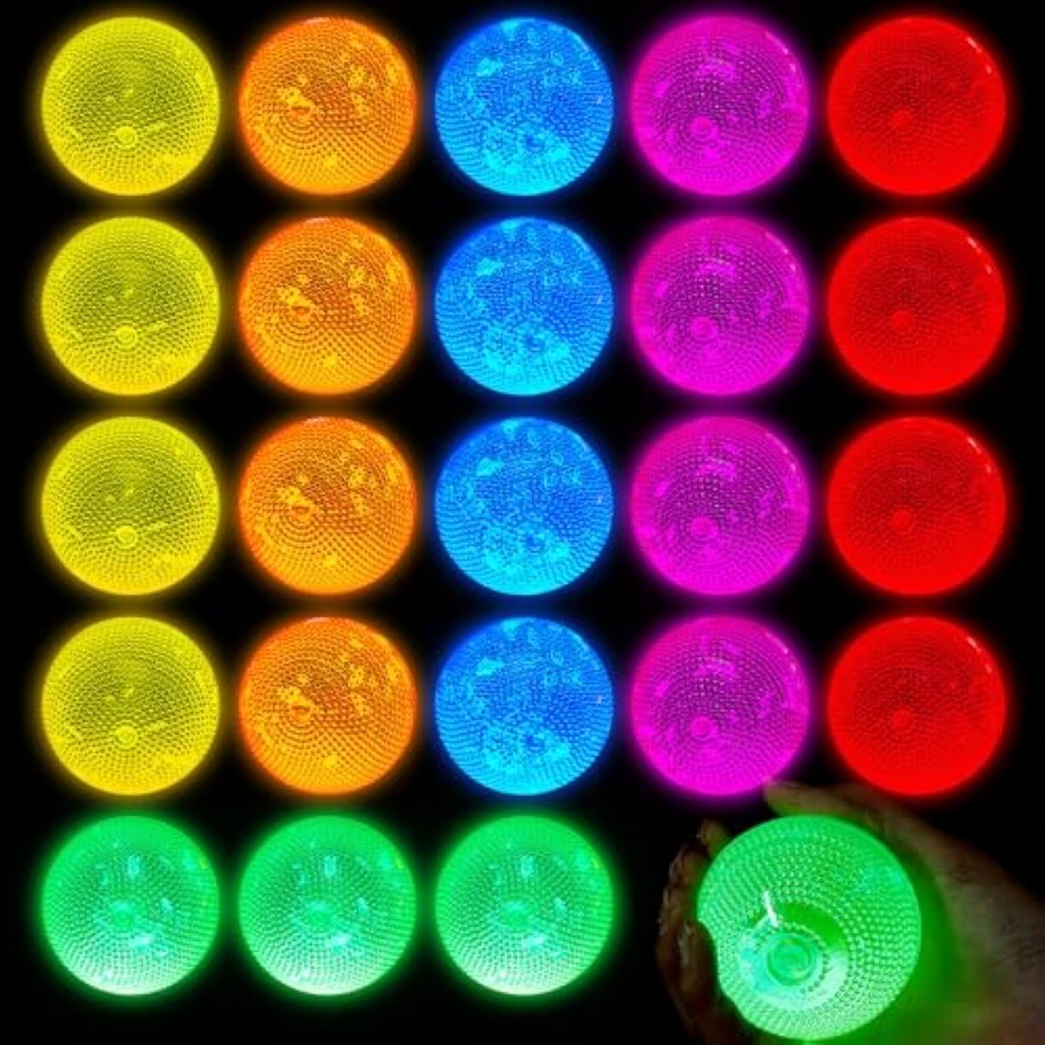 36-Piece Glow in the Dark Balls for Christmas and New Year Party Favors