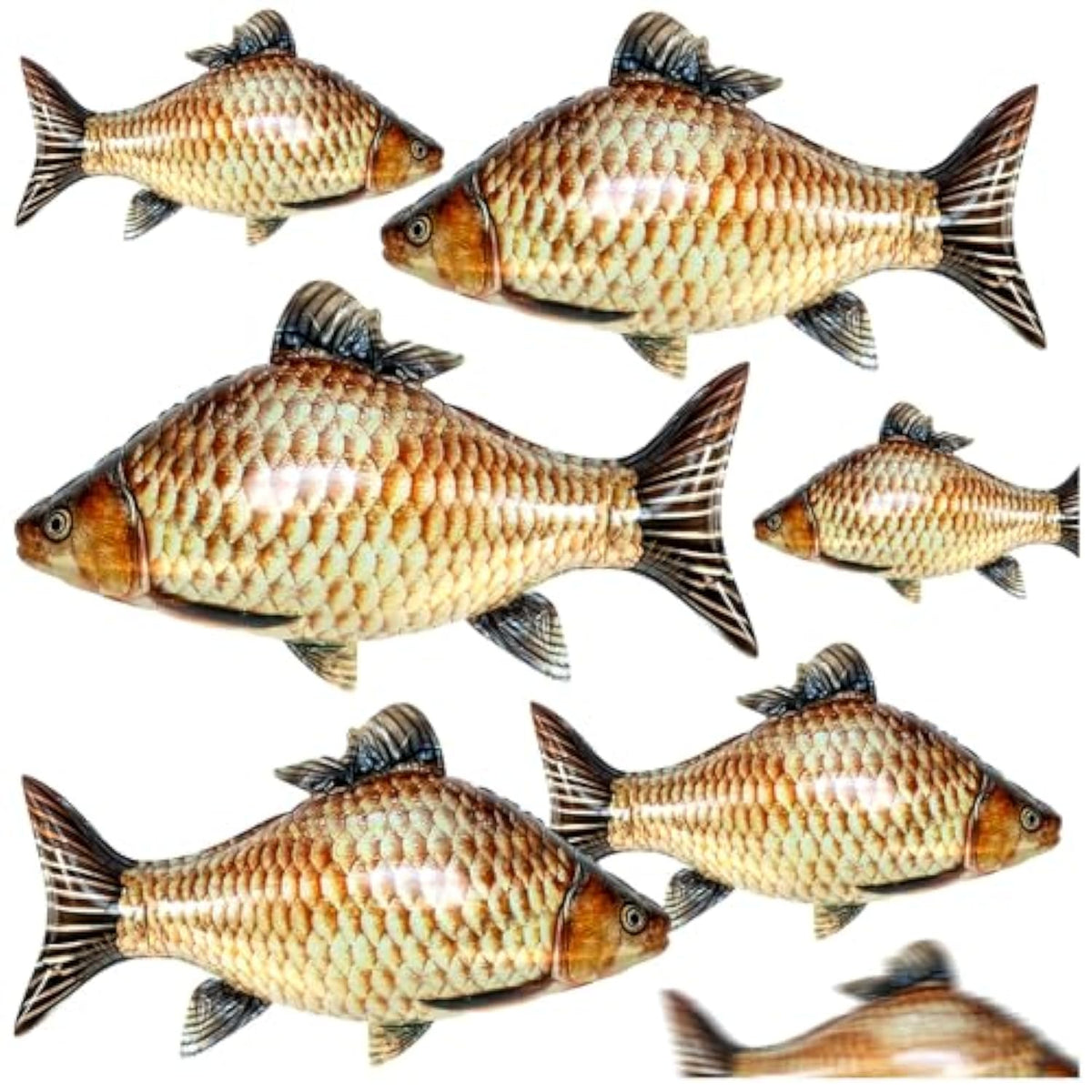 6Pcs Fish Balloons 33Inch Realistic Balloons Fishing Birthday Party Decorations, Cute Inflatable Fish Balloon For Fishing Theme Party Decorations Supplies