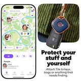 Tile - Bluetooth Tracker, Keys Finder And Item Locator For Keys, Bags And More. Phone Finder. Both Ios And Android Compatible. 1-Pack (Navy Blaze)