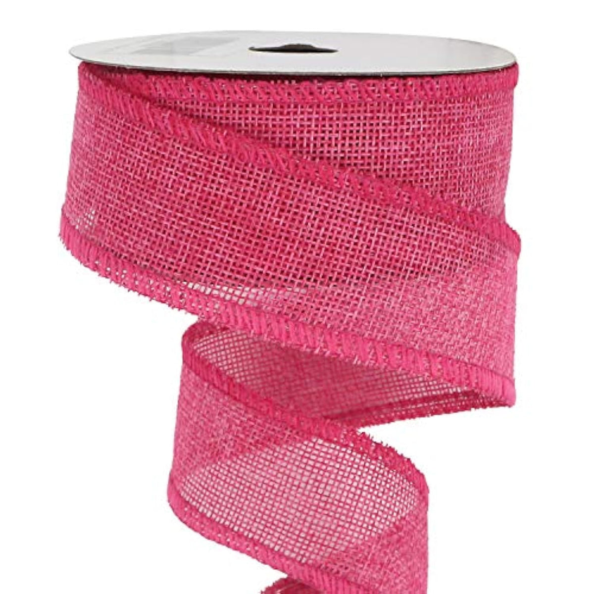 Hot Pink Ribbon Wired 1.5 Inch Pink Wired Ribbon Pink Burlap Ribbon Wi