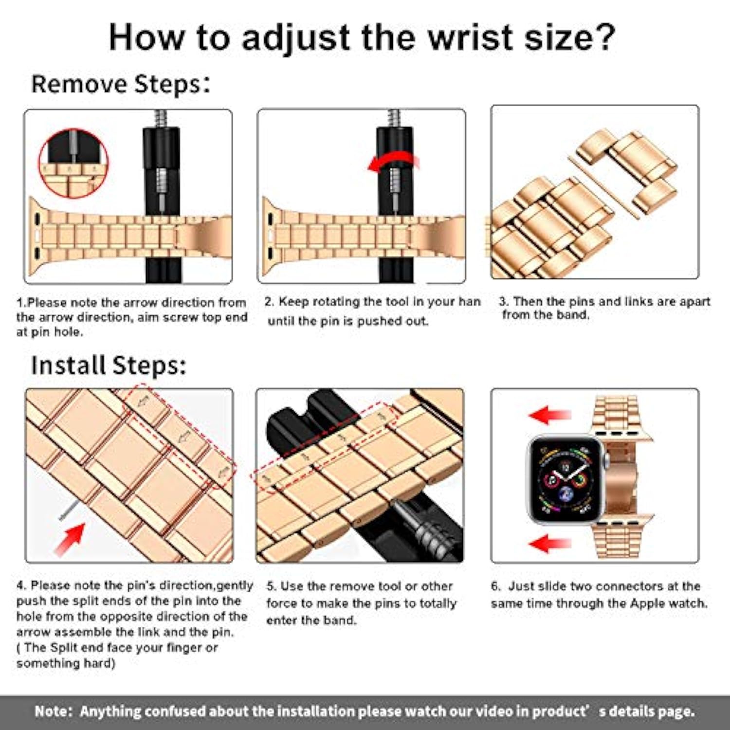 Solid Stainless Steel Bands Compatible With Apple Watch 38Mm 40Mm 41Mm, Metal Strap With Soft Tpu Case For Iwatch Bands Series 9 8 7 6 5 4 3 2 1 Se Se2 Se3 Women And Men, Rose/Gold