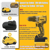 For Dewalt 20V To 12V Battery Adapter, Convert For Dewalt 20V 60V Battery To 12V Battery Replacement, Work For Dewalt 12V Cordless Tools