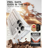 SUPCASE for Samsung Galaxy S25 Ultra Case with Stand (Unicorn Beetle Pro), [2 Front Frames] [Built-in Screen Protector & Belt-Clip] Military-Grade Protection Phone Case for S25 Ultra 6.9 Inch, Clear