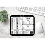 Macos Commands Mouse Pad | Shortcuts For Apple Keyboard | Non-Slip Rubber Base | Cheat Sheet | Office Computers & Laptops | Size 9.25"L X 7.75"W