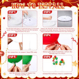 2 Sets Christmas Balloon Stand Kit For Floor Include 53.2 Inch Tall Balloon Stands With Base And 48 Latex Balloon Column Balloon Garland Arch Tree For Birthday Wedding Baby Shower