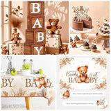 Bear Baby Shower Decorations, Brown Netural Balloon Arch Kit We Can Barely Wait Banner Plates Tablecloth Bear Baby Shower Decorations Brown Beige 249 Pcs