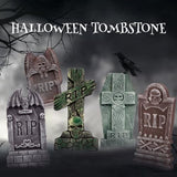 17” Halloween Foam RIP Graveyard Tombstones 5 Pack, Halloween Decorations