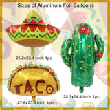 Mexican Fiesta Party Decorations 159Pcs Fiesta Balloon Arch Garland Kit Cactus Sombrero Taco Balloons For Cinco De Mayo Taco Twosday Birthday Decorations Party Supplies