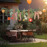 2 Pcs Flower Banner Garland Double-Sided Colorful Waterproof Flower Birthday Party Decoration Paper Backdrop For Birthday Wedding Baby Shower(Colorful)