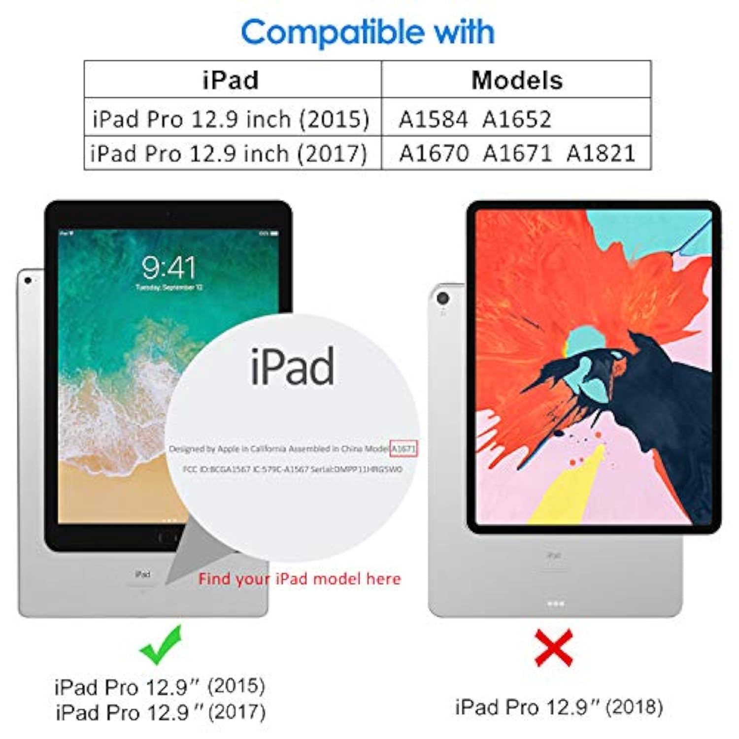JETech Screen Protector for iPad Pro 12.9-Inch (2015/2017 Model, 1st/2nd Generation), Tempered Glass Film