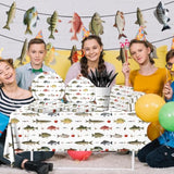 Gone Fishing Party Decoration,142 Pcs Fishing Themed Tableware Set Tablecloth,Plates,Napkins For Little Fisherman Decorations,Ofishally One Birthday Decorations