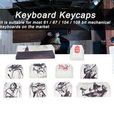 Keyboard Keycaps, Custom Keycap 10 Keys Sublimation Process Ink Martial Arts W