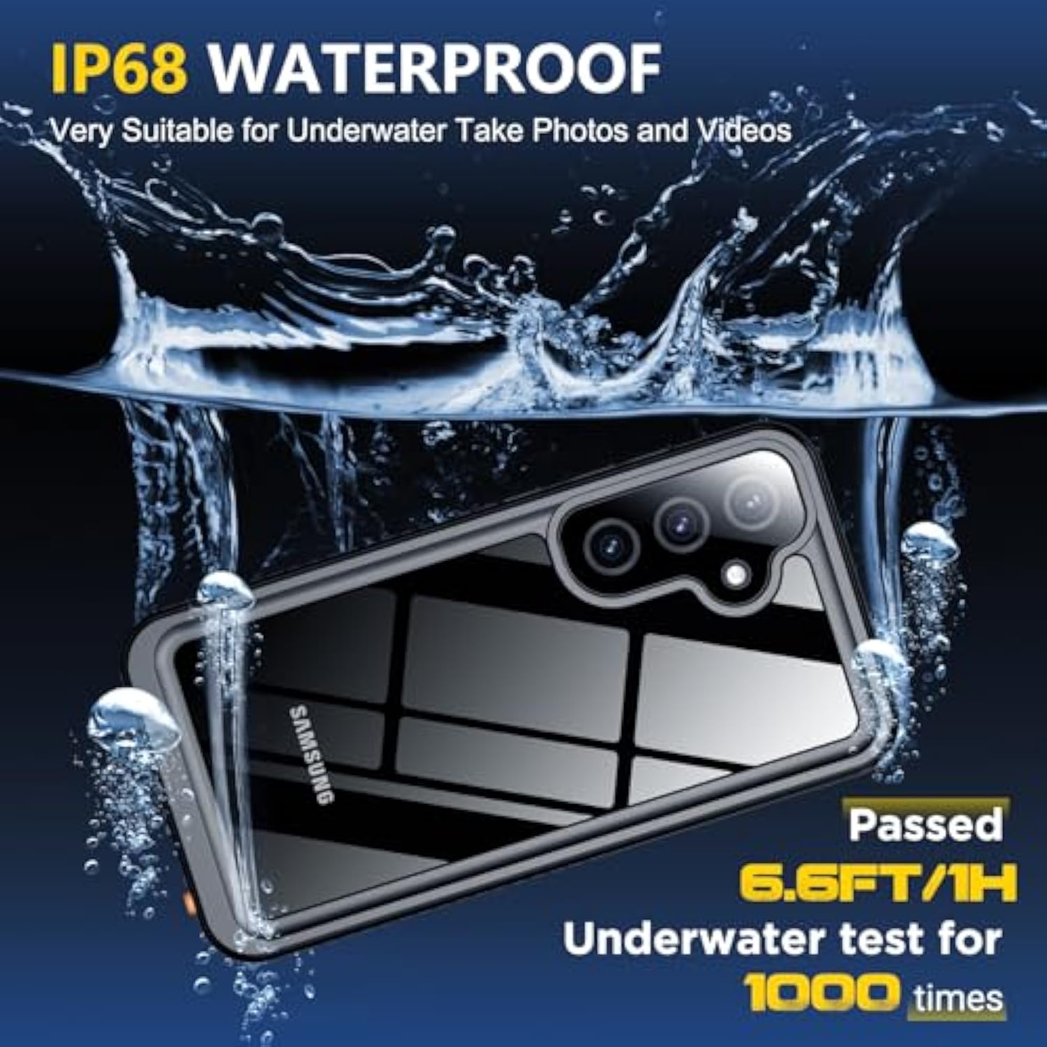 Designed For Samsung Galaxy S25 Case Waterproof,Built-In [ Screen + Camera Lens Protector][Ip68 Underwater] Full Protection Heavy Duty Shockproof Anti-Scratched Phone Case, Blue