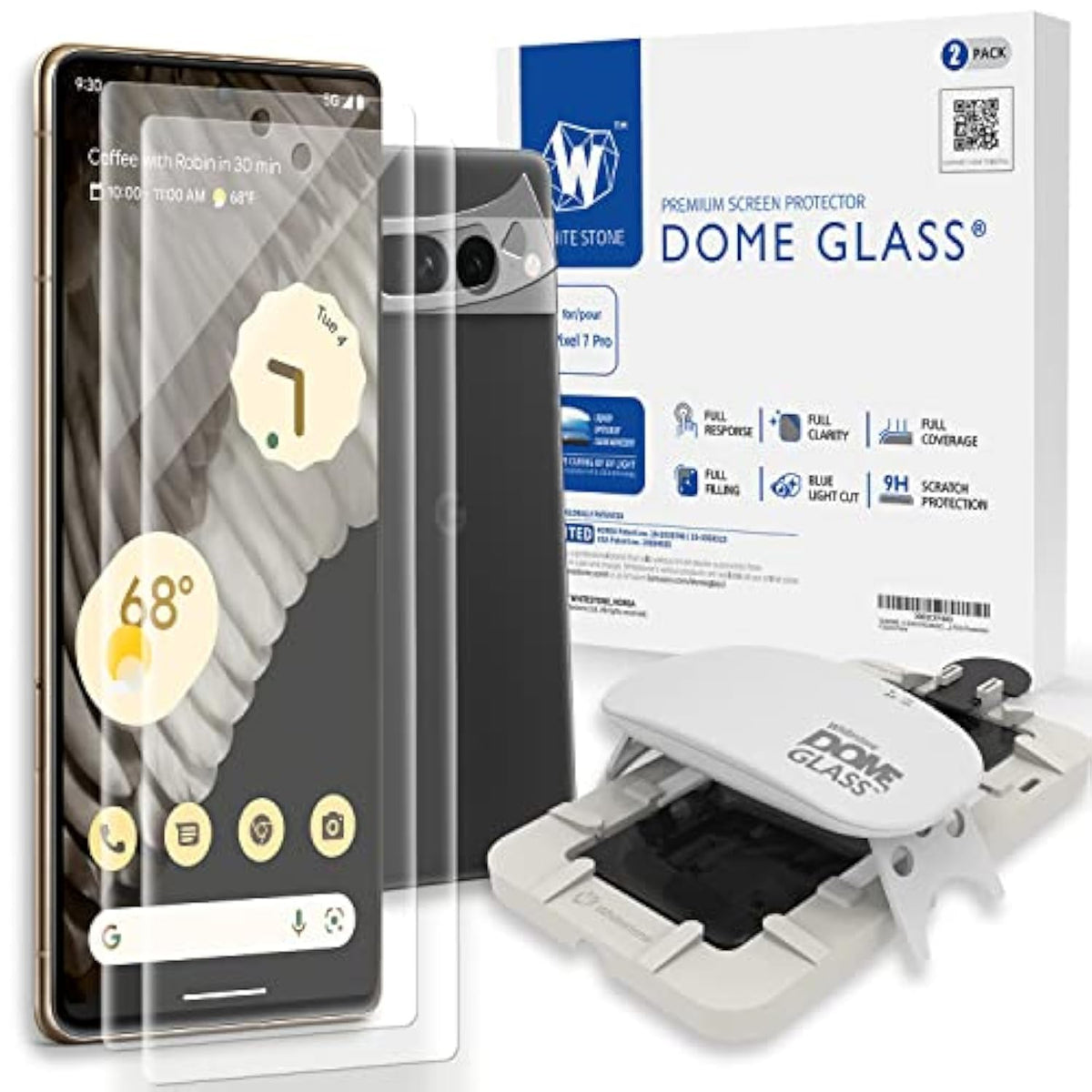 [2 1 Cam Package+ Uv Lamp] Whitestone Screen Protector For Google Pixel 7 Pro - 2Pack