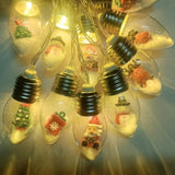 Christmas Lights Indoor 6.8Ft Christmas Snow Globe Lights 10 Led Fairy Lights With Remote Timer, Battery Powered String