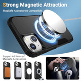 Heavy Duty Rugged Dual-Layer Black Case for iPhone 13, 14, and 15