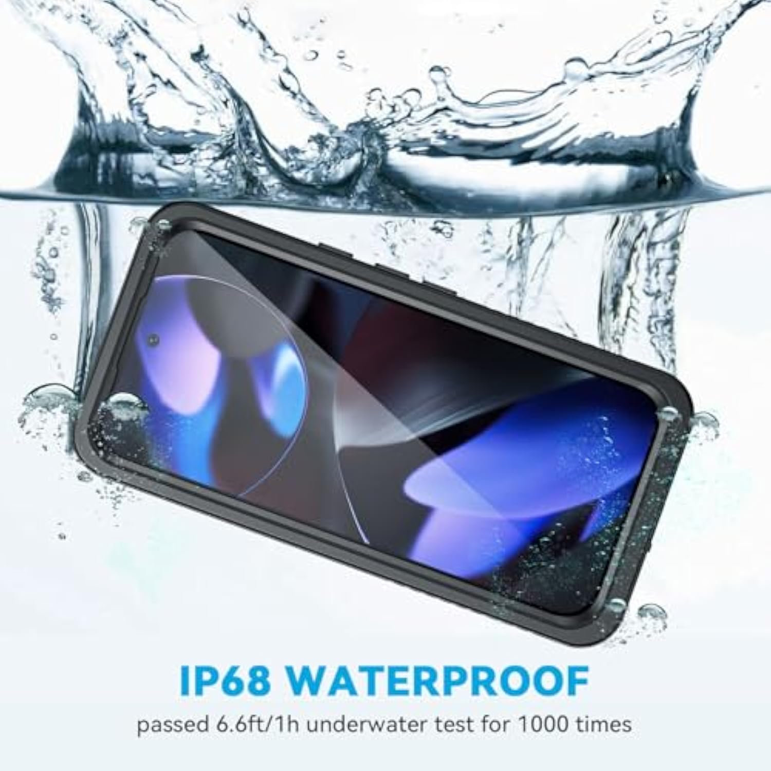 For Pixel 9 Case, Ip68 Waterproof Dustproof Case With Builtin Screen Protector, Rugged Full Body Shockproof Protective Clear Cover For Google Pixel 9 6.3 Inch, Black