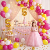 110Pcs Hot Pink Balloons, Hot Pink Latex Balloon For Girls Women Birthday Baby Shower Graduation Engagement Anniversary Wedding Princess Theme Party Supplies Decoration,12 Inches