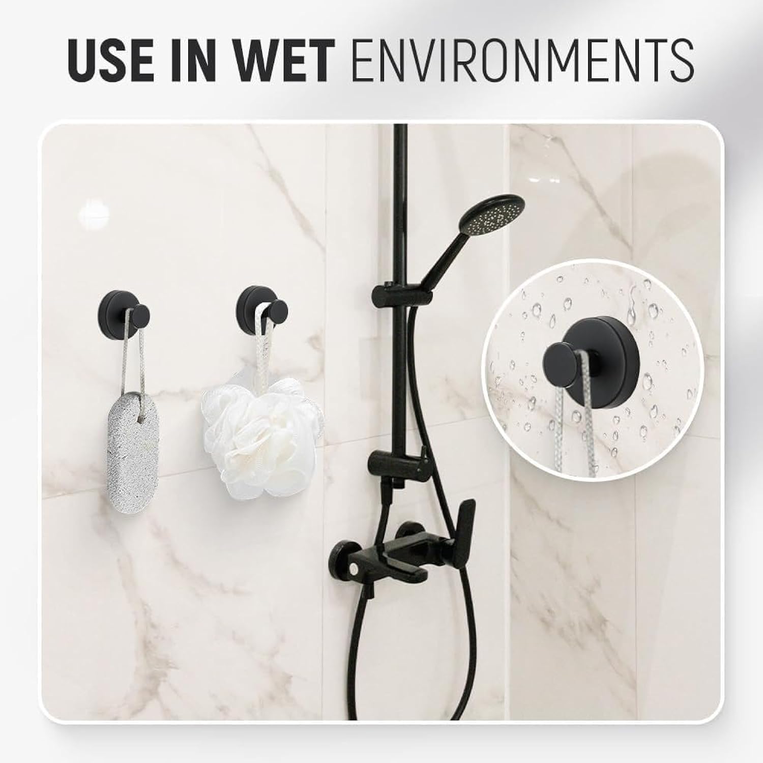 Suction Cup Hooks For Wreaths On Glass, 2025 New Model No-Drill Suction Cup Hooks, Wreath Hangers For Front Doors, Metal Towel Hooks For Showers Bathrooms Mirrors (4, Gold)