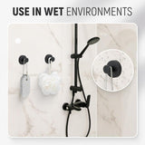 Suction Cup Hooks For Wreaths On Glass, 2025 New Model No-Drill Suction Cup Hooks, Wreath Hangers For Front Doors, Metal Towel Hooks For Showers Bathrooms Mirrors (4, Gold)