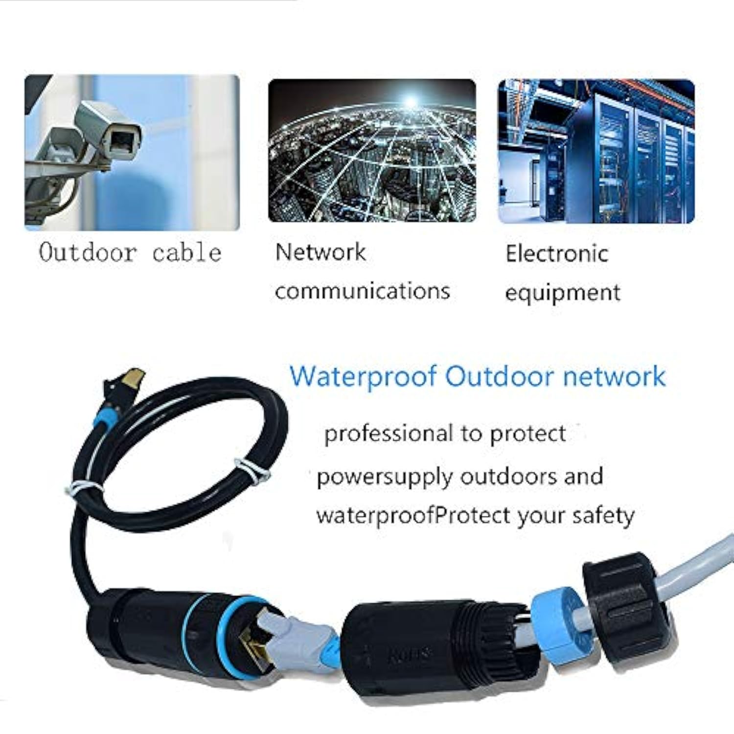 10Pcs M23 Shielded Rj45 Waterproof Cat5/5E/6 8P8C Connector Ip67 Ethernet Lan