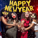 16 Inch Gold Happy New Year 2025 Balloons Party Supplies