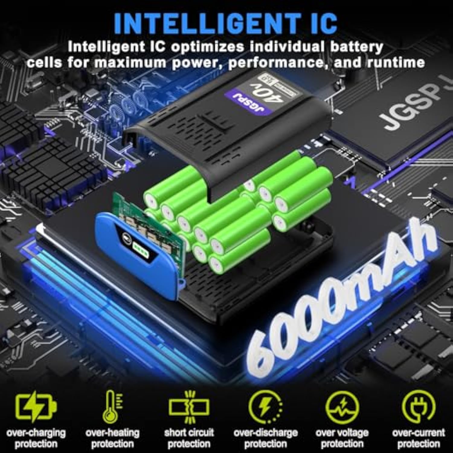 6.0Ah Battery Replacement For Kobalt 40V Battery Kb 640-06 Kb 640-03 Kb 540-06 Kb 440-06? Kb 340-06 40Volt Max Lithium Batteries