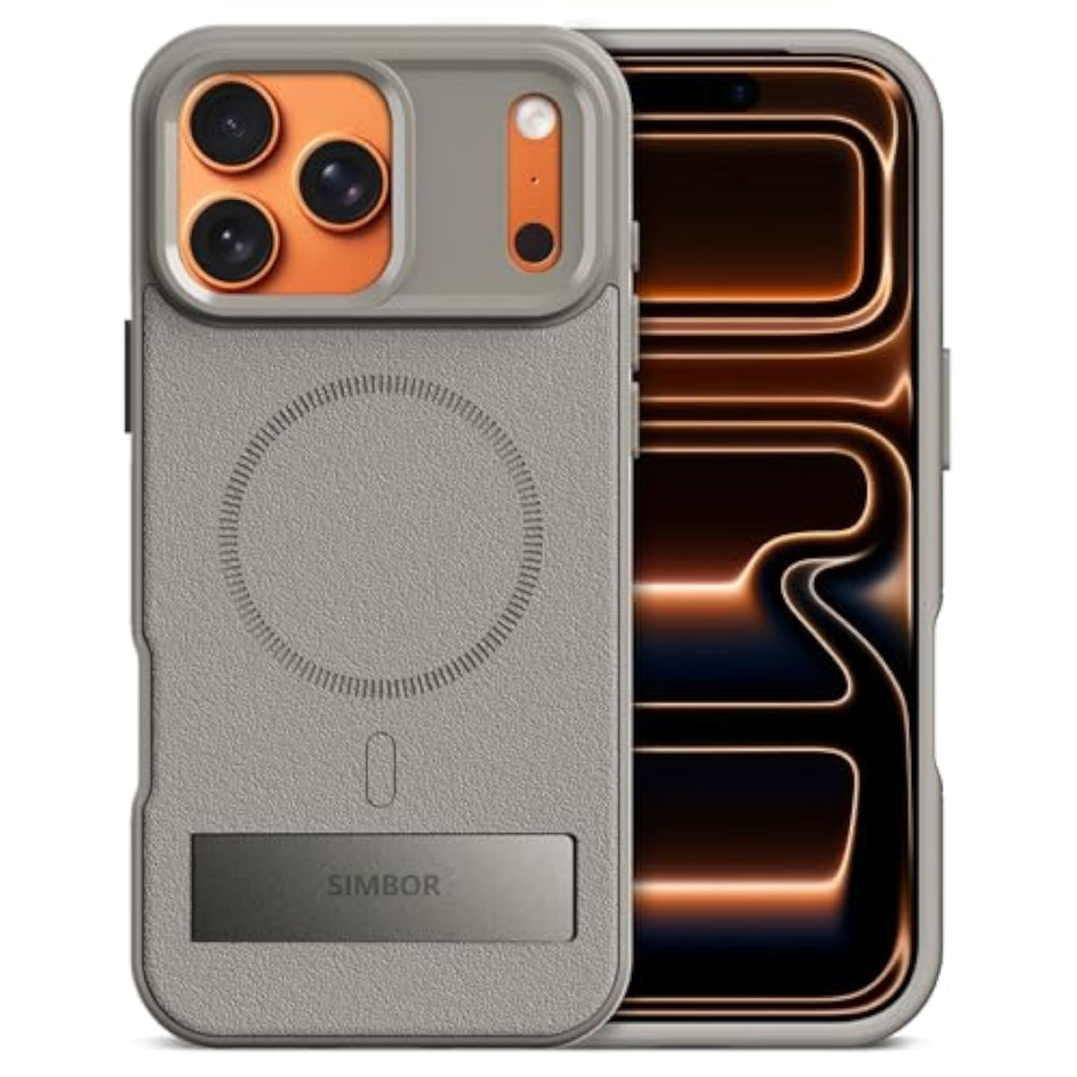 Magnetic For Iphone 17 Pro Max Case With Stand[Compatible With Magsafe] Slim Invisible Kickstand, Protective Anti-Fingerprint Phone Cove 6.9", Medium Grey