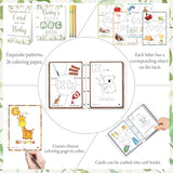 Baby'S First Abc Book & Baby Shower Game – A To Z Coloring Cards With 24 Watercolor Pens, Fun Interactive Activity For Guests, Unique Keepsake Alternative To Guest Book (Sage Theme)
