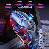 Gaming Mouse Wired,6 Buttons, 4 Adjustable Dpi Up To 3200 Dpi, 7 Circular & Breathing Led Light, Multifunction Wired Mouse Used For Games And Office (Black)