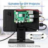 Touch Screen Monitor With Case, 7 Raspberry Pi Screen, Ips Fhd 1024×600,Responsive And Smooth Touch,Dual Built-In Speakers,Hdmi Input,Compatible With Raspberry Pi/Pc/Camera/Gaming/Tv