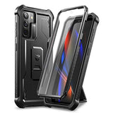 Samsung Galaxy S21 Case with Screen Protector Kickstand Heavy Duty Black