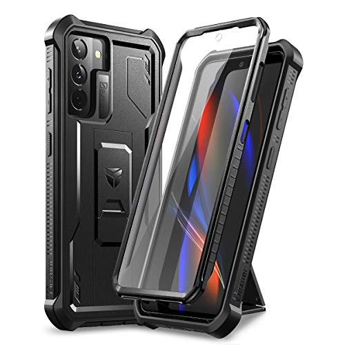 for  Galaxy S21+ Plus Case, [Built in Screen Protector and Kickstand] Heavy Duty Military Grade Protection Shockproof Protective Cover for