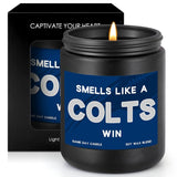 Smells Like A Colts Win Scented Candle Football Themed Merch Fan Shop Men Women Sport Stuff Gear Decor Indianapolis Team Accessorie Ornaments Boyfriend Bf Naughty Weird Cool Special Present Funny Gift
