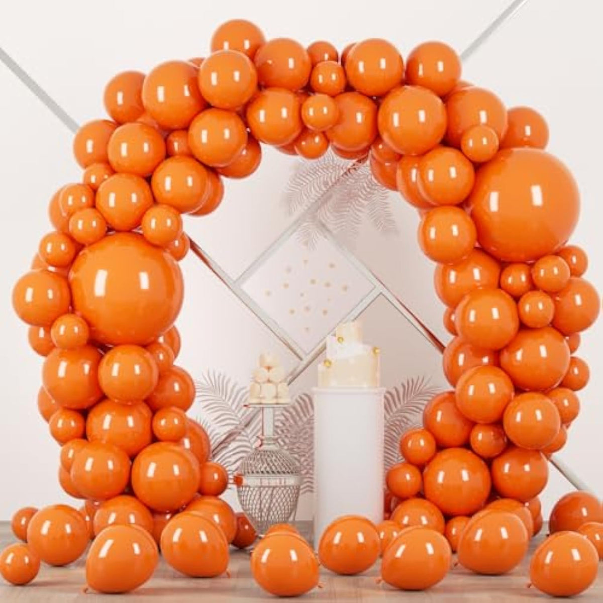 90Pack Orange Balloons Different Size 18/12/10/5 Inch Burnt Orange Balloon Garland Arch Kit For Thanksgiving Day, Fall Theme Party, Wedding, Birthday, Halloween, Baby Shower Decorations