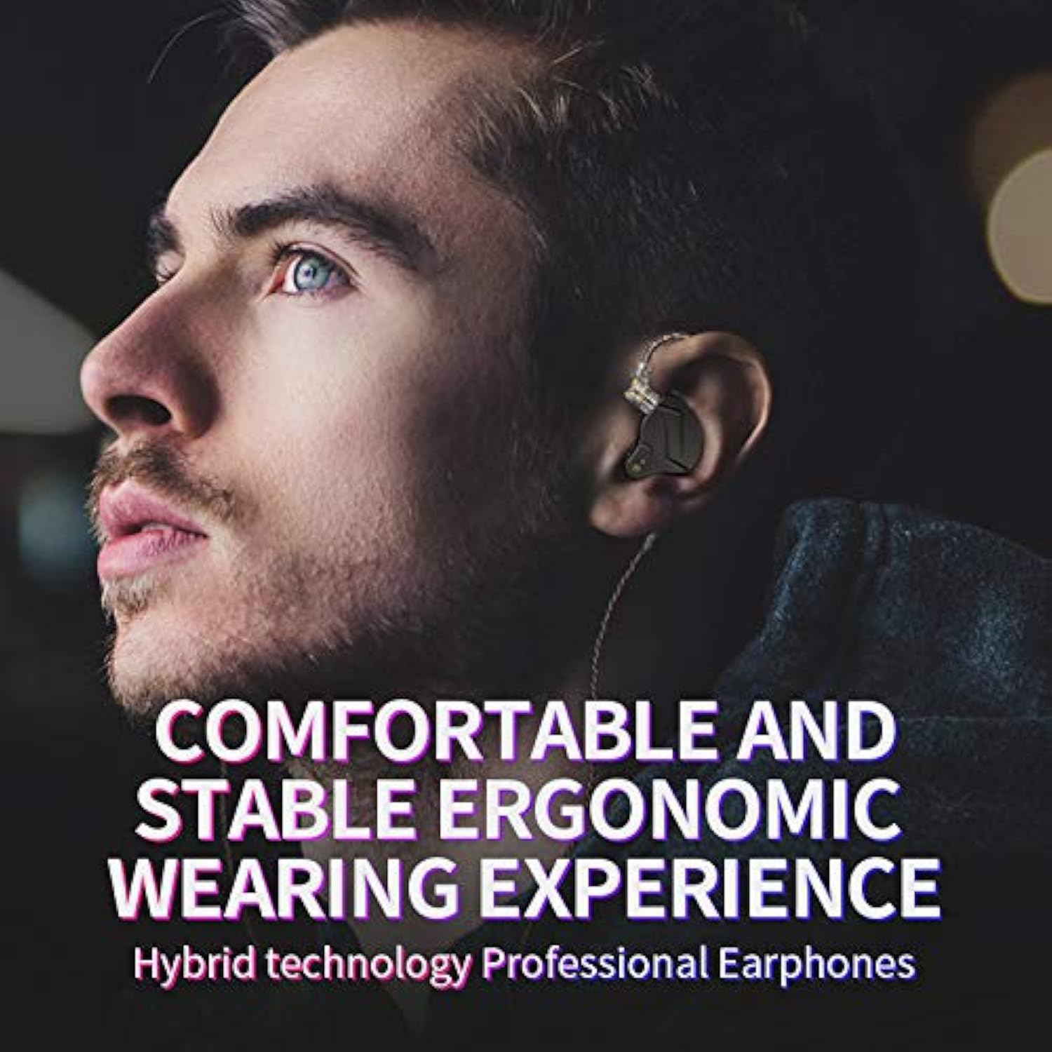 Kz Zsn Pro Dual Driver 1Ba+1Dd Hybrid Metal Earphones Hifi In-Ear Monitor With Detachable Recessed 2Pin Cable, Zin Alloy Panel (Without Mic, Black)